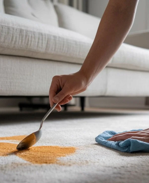 از بین بردن چسب روی فرش