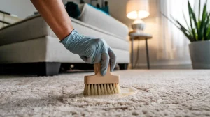 از بین بردن چسب روی فرش